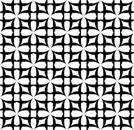 Black and white geometric seamless pattern, abstract background, vector, illustration.のイラスト素材