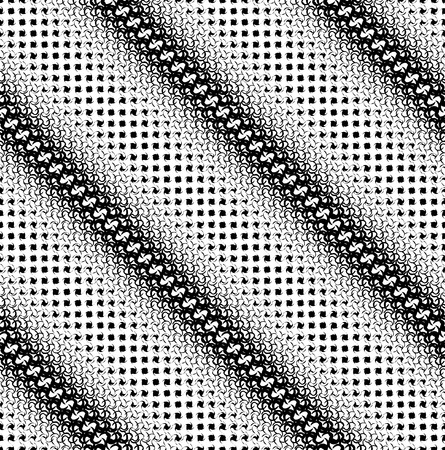 Black and white seamless pattern, abstract background, vector, illustration.