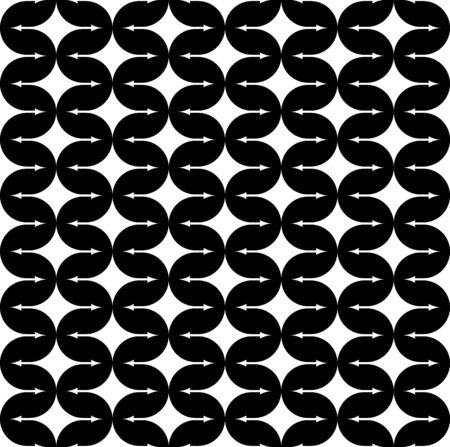 Black and white geometric seamless pattern with arrow head, abstract background, vector, illustration.のイラスト素材