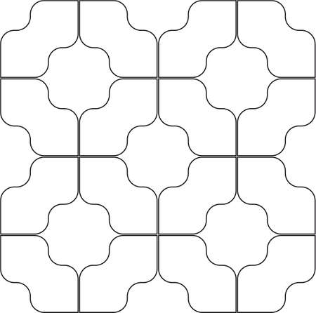 Black and white seamless pattern with line. Abstract background. Vector seamless pattern.のイラスト素材