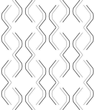 Black and white seamless pattern modern stylish with dashed line. Abstract background. Vector seamless pattern.のイラスト素材