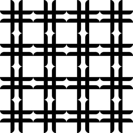 Black and white geometric seamless pattern. Abstract background. Vector seamless pattern.のイラスト素材