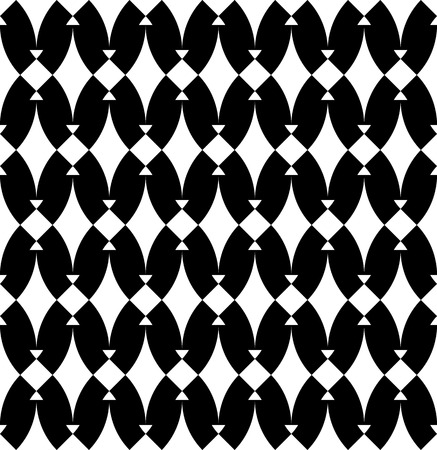 Black and white geometric seamless pattern. Abstract background. Vector seamless pattern.のイラスト素材