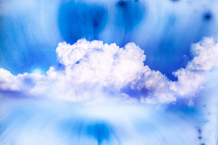 Abstract watercolor illustration of cloud. Watercolor illustration of sky. Abstract background.の写真素材
