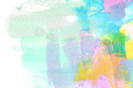 Abstract colorful watercolor brush stroke illustration. Watercolor painting on paper. Abstract background.の写真素材