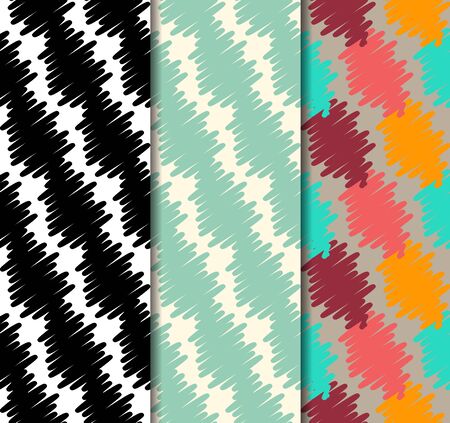 Geometric seamless pattern. Repeating abstract vector background with monochrome and color style.