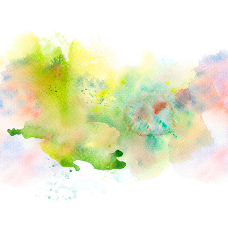Abstract watercolor splash background. Artistic painting illustration on paper.の写真素材