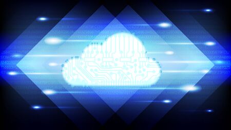 Cloud computing technology concept abstract background. Vector illustration.のイラスト素材