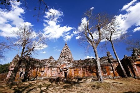 Pranom Rung Stone Clastle,Buriram,Thailandの写真素材