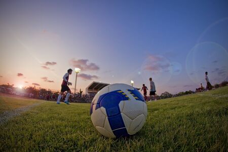 a soccer player warming.のeditorial素材