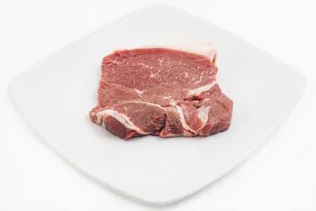 Beef rump on white isolated