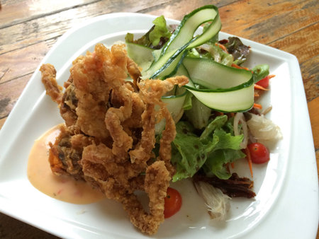 Deep fried Soft Shell Crab Saladの素材