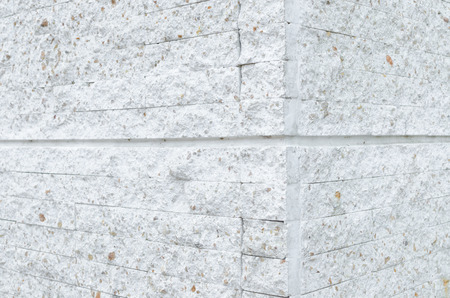 Pattern of White Modern stone Brick Wall Surfaced.の写真素材