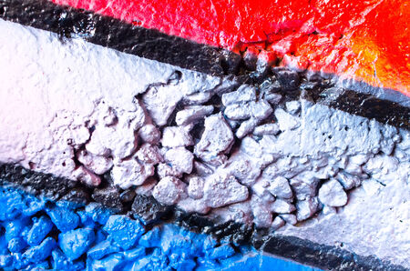 art blue red white paint extra sharp deep color pattern background.の写真素材