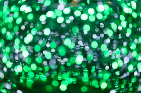 Night light Green bright bokeh backgroundの写真素材