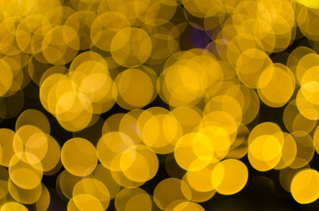 Night light Yellow bright bokeh background .の写真素材