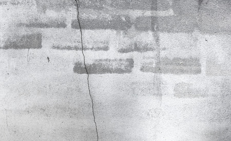 ancient brick wall with the partial destroyed old plaster in monochrome tones .