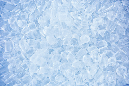 crushed ice in front of the white background .