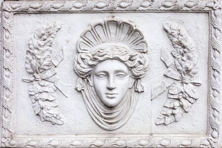 3D art Roman sculpture made of white plaster .の写真素材