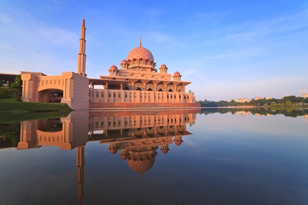 Putra Mosque located in Putrajaya city the new Federal Territory of Malaysiaのeditorial素材