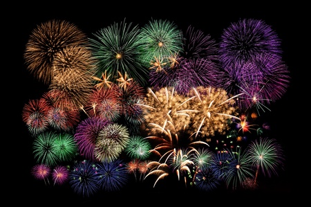 colourful Firework backgroundの写真素材