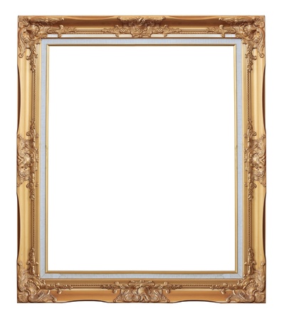 golden picture frameの写真素材