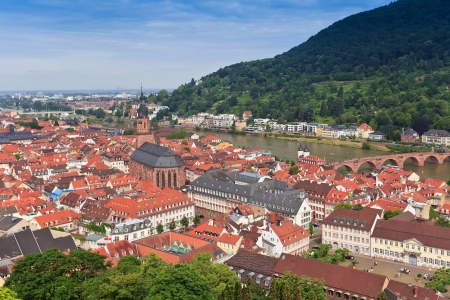 top view of Heidelberg cityの写真素材