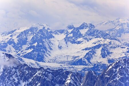 Alpine Alps mountain landscape at border of Germany and Austriaの写真素材