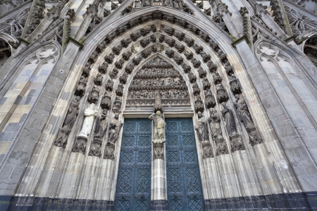 gate of Cologne Cathedral ,Germanyの写真素材
