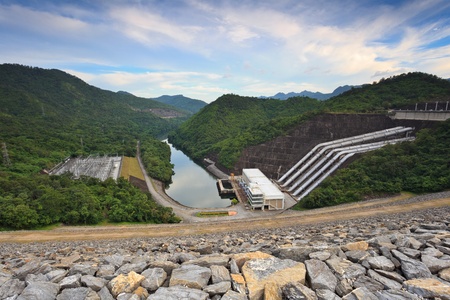 water energy electricity power plant of Sri Nakharin Dam, Kanchanaburi, Thailand