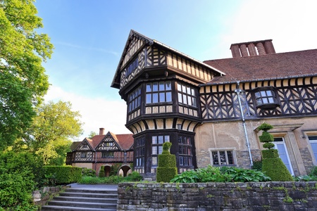 Cecilienhof palace located in Neuer Garten, where the Potsdam Conference took place in 1945のeditorial素材