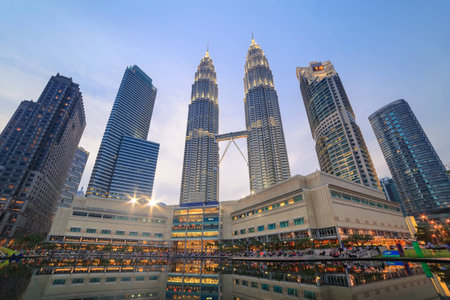 Kuala Lumpur skylineのeditorial素材