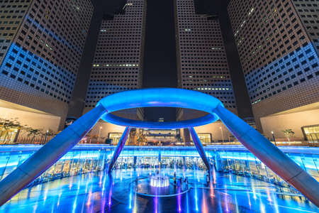 Fountain of Wealth, landmark of Singaporeのeditorial素材