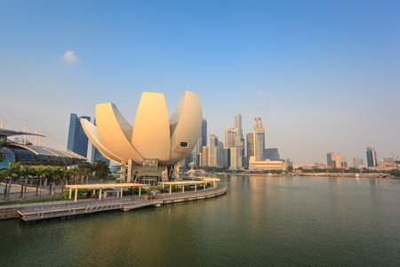Singapore city skyline at Marina Bay in the morning Singapore city skyline at Marina Bay in the morning