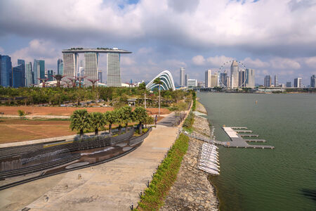 Singapore city skylineのeditorial素材