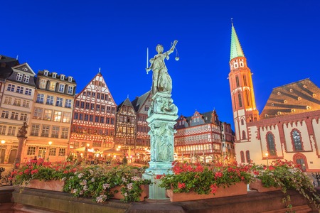 Roemer the old town of Frankfurt, Germanyのeditorial素材