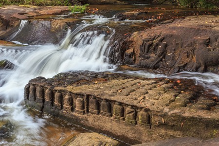 Kbal Spean waterfall national park at Siem Reap Cambodiaの写真素材