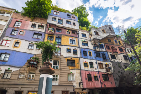 Hundertwasser house - Vienna - Austriaの写真素材