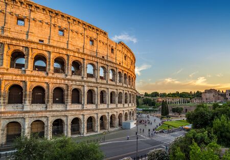 sunset at Colosseum - Rome - Italyの写真素材