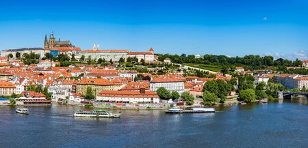 Prague panorama city skylineの写真素材
