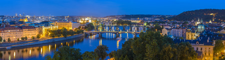 Prague panorama city skylineの写真素材