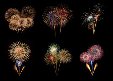 Fireworks New Year Celebration, Colorful fireworksの写真素材