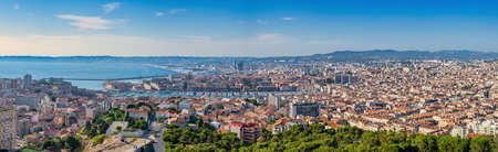 Marseille France, panorama city skyline at Vieux Portの写真素材