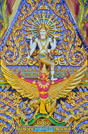 statue in temple thailandの写真素材