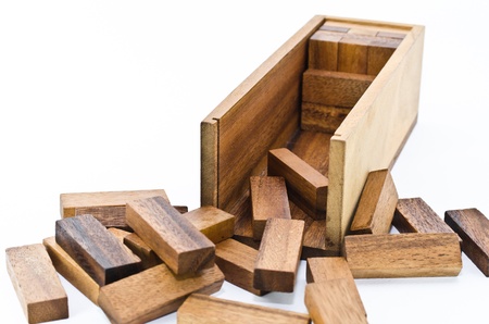 open puzzle woodの写真素材