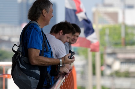 BANGKOK - NOV 10: Flooded view of the city. Floods will have some effect on tourism, but recovery will be quick - perhaps as short as a month, said Martin J. Craigs, CEO of the PATA. Bangkok flooding, 10 November 2011のeditorial素材