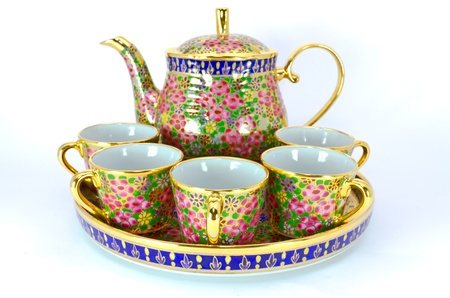 set of thai tea cupの写真素材