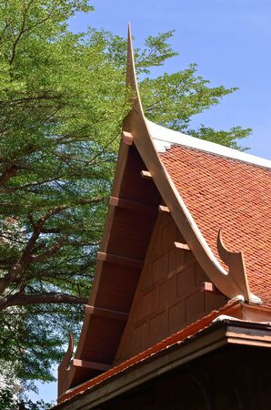 the design of old Thai roof