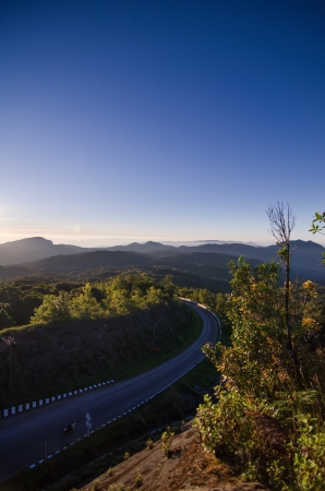 the beautiful road in hillの写真素材