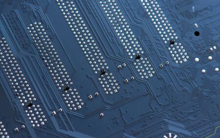bitcoin and the circuit board close up